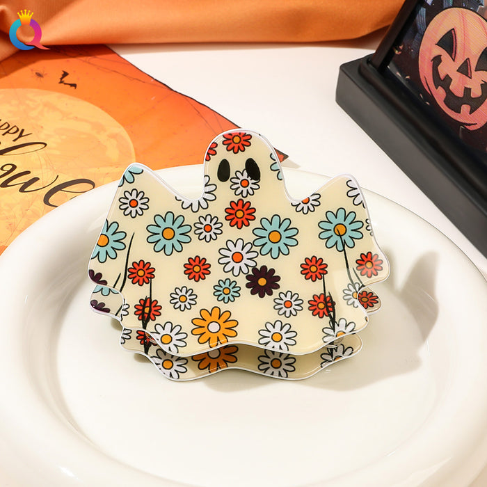 Wholesale Halloween Ghost Expression Pvc Hairpin JDC-HC-Yiyue002