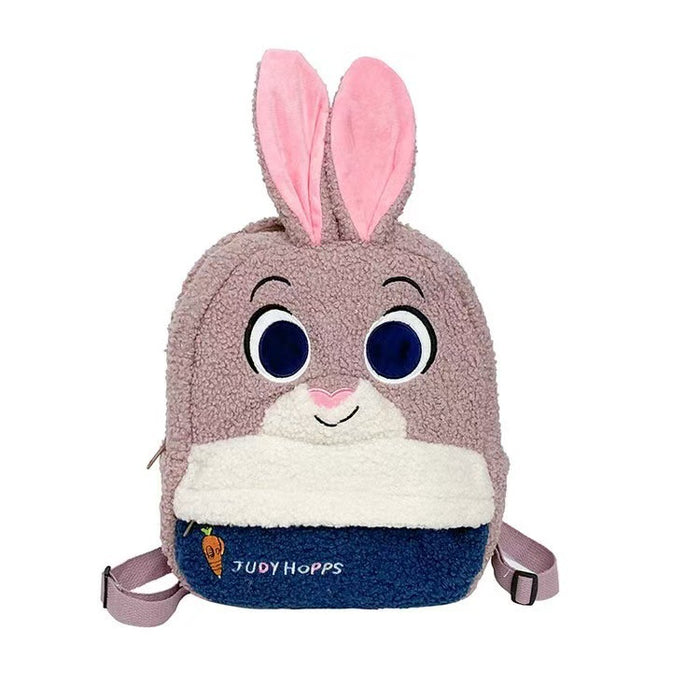 Wholesale Cartoon Fox Rabbit Plush Backpack Bags Large Capacity
