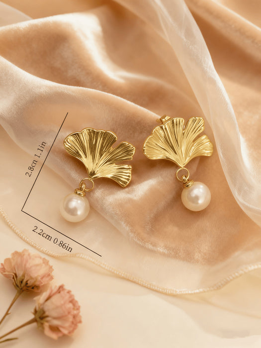 Wholesale Stainless Steel Geometric Oval Golden Earrings for Women