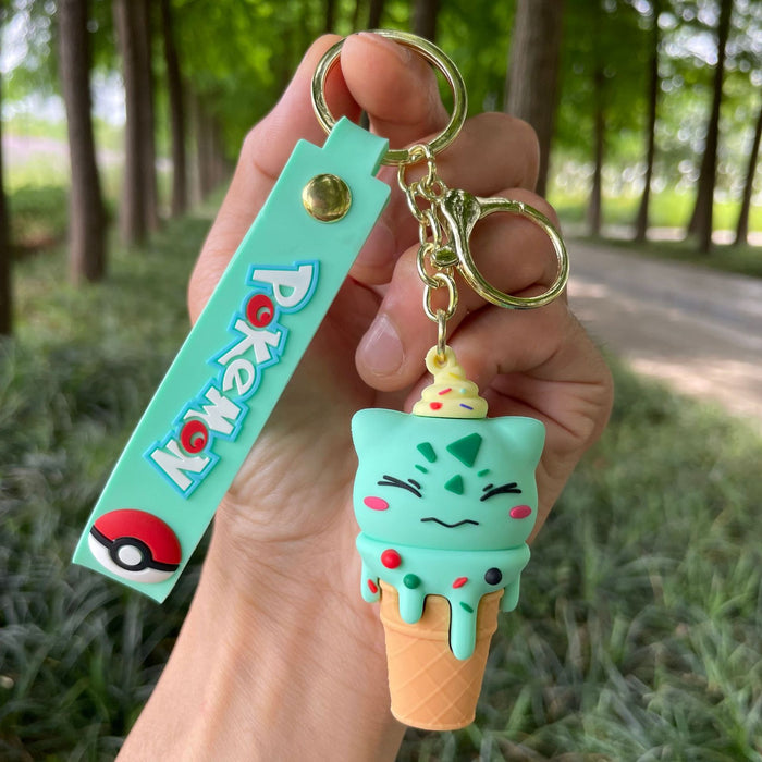 Wholesale Sweet cone ice cream ice cream keychain figurine backpack pendant car keychain