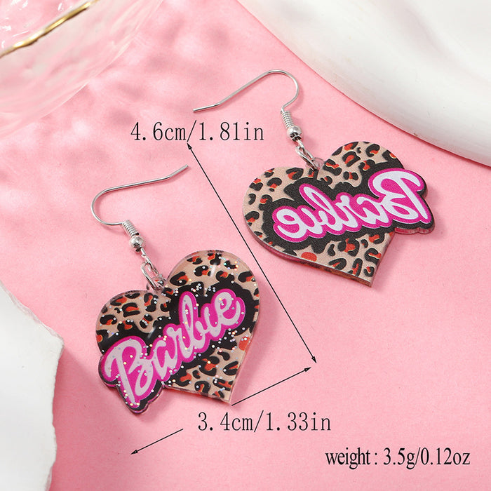 Wholesale Love Lady Apple Teacher Acrylic Earrings JDC-ES-FSY001