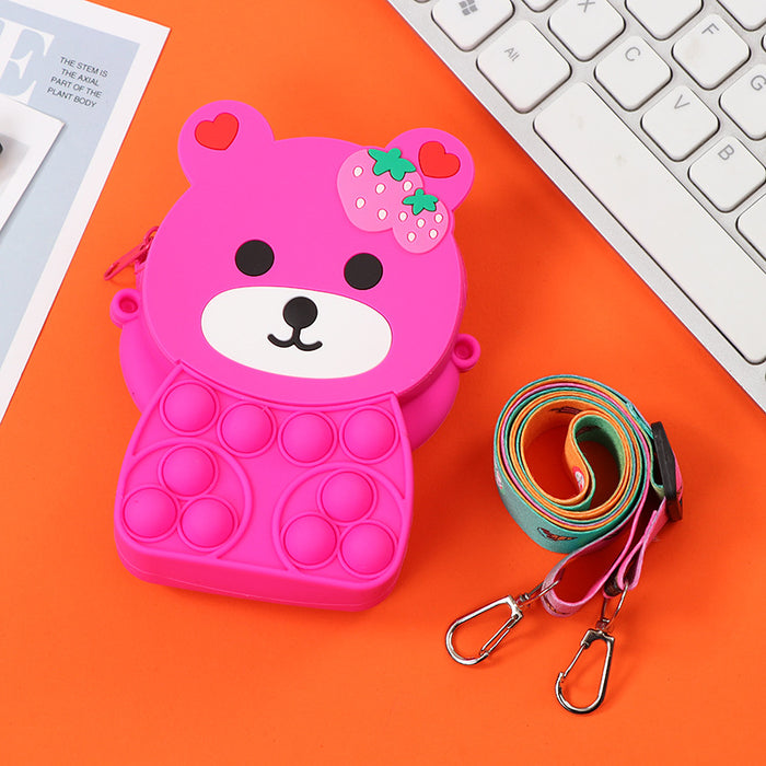 Wholesale Silicone Children' s Crossbody Storage Bag