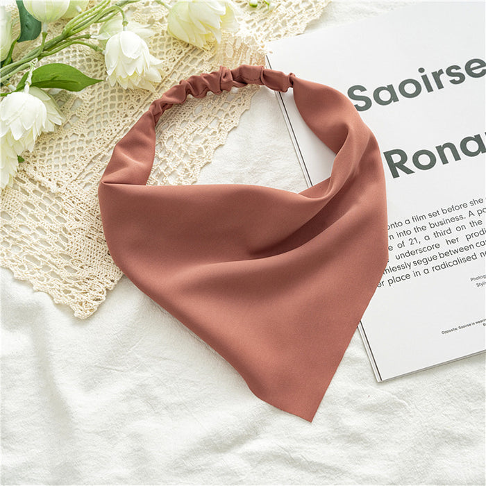 Wholesale Solid Color Triangle Scarf Hair Band Simple Staple Headwear