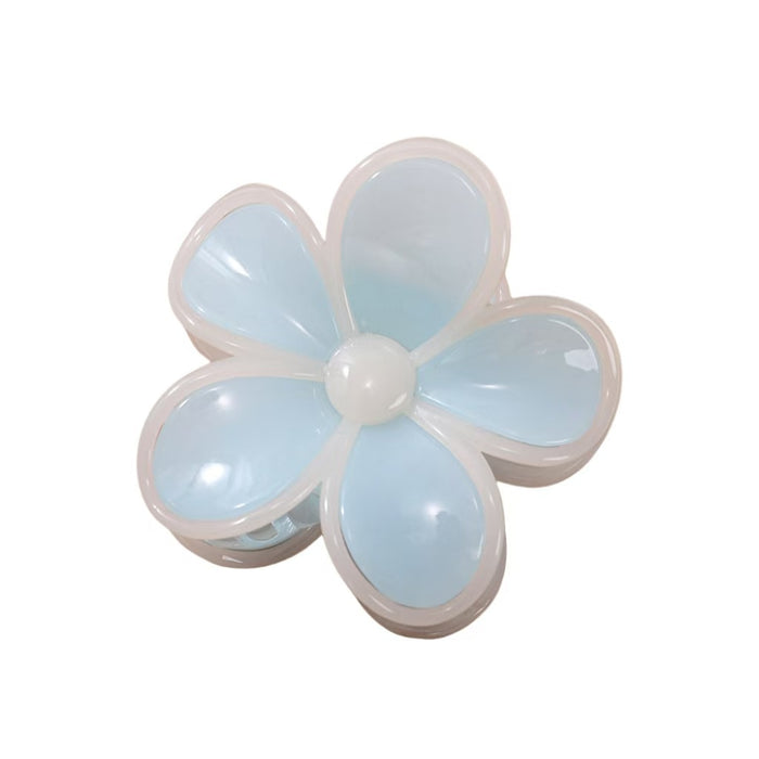 Wholesale Cream jelly contrasting flower hair clip, shark clip, half zip hair clip, hair accessory, head accessory