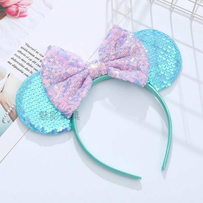 Wholesale Sequin Cartoon Bow Headband JDC-HD-MeiY012