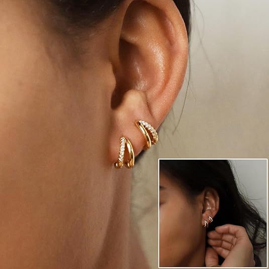 Wholesale Brass electroplating popular geometric earrings cross personality fashion new product versatile three-dimensional jewelry earrings