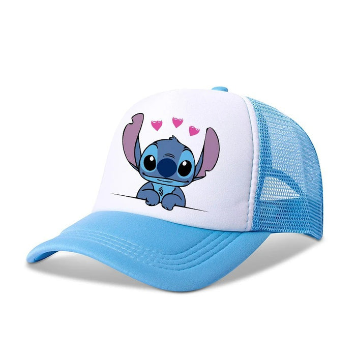 Wholesale Cartoon print baseball cap net breathable dome cap hip hop sports cap