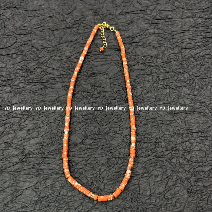 Wholesale Gemstone beaded moonstone patterned green water wave chain star and moon pendant stacked necklace
