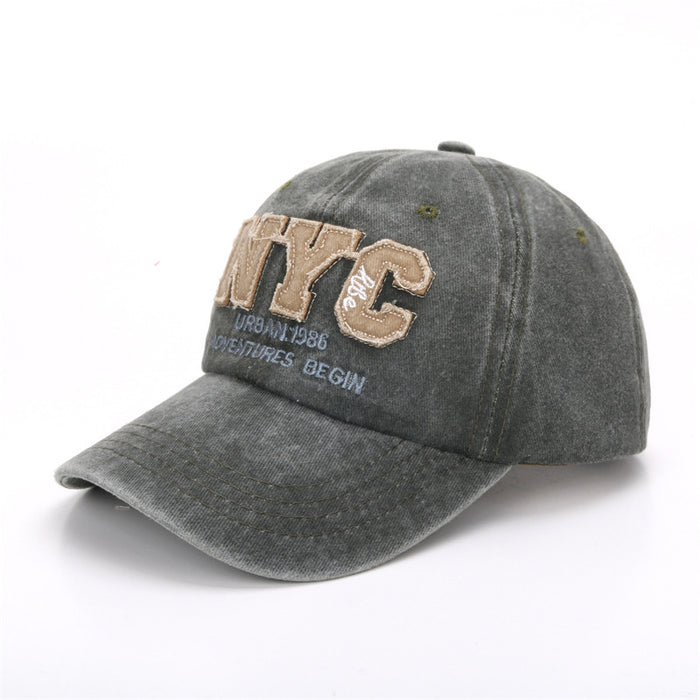 Wholesale Retro baseball cap, men's curved duckbill cap, letter sunshade and sun protection hat