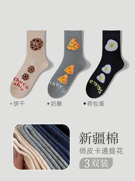 Wholesale Socks, mid tube socks, cotton socks, special cartoon creative socks, anti odor and sweat absorbing versatile socks