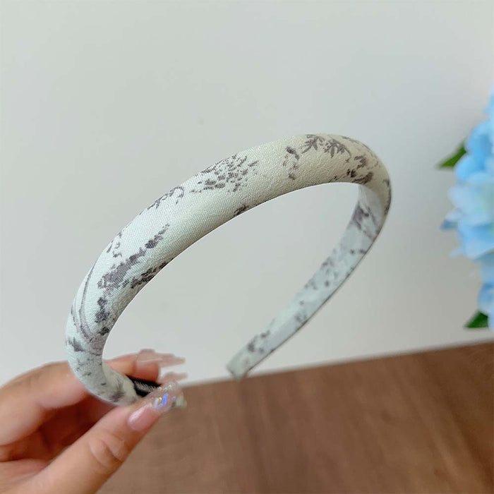 Wholesale Ethnic Style Floral Simple Wide-edge Fabric Embroidery Flower Headband JDC-HD-Suim020