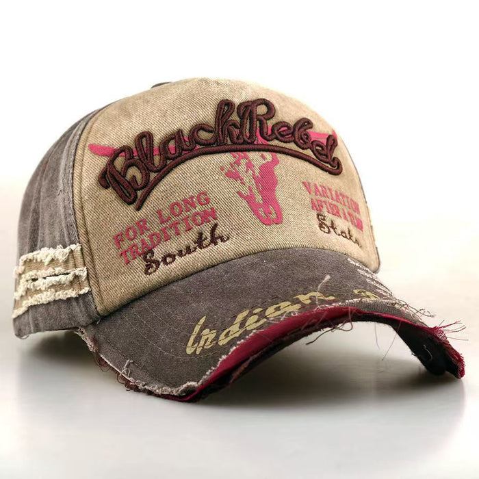 Wholesale Embroidered Men' s and Women' s Washed Baseball Cap
