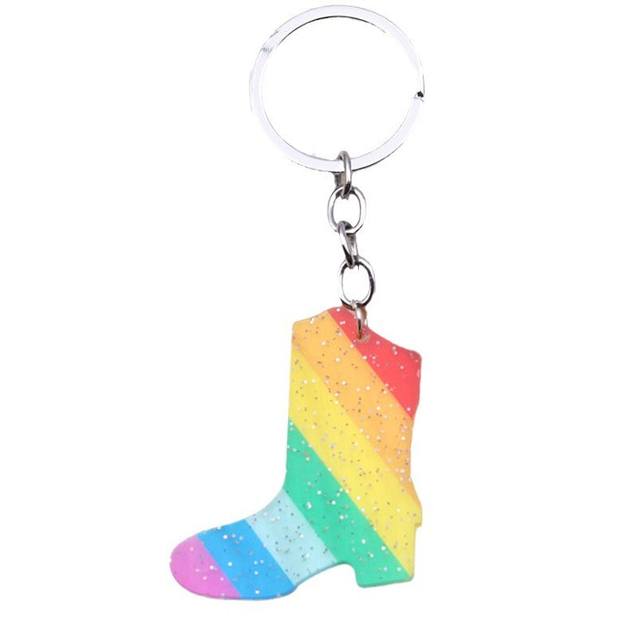 Wholesale Rainbow Love Acrylic Keychain JDC-KC-MingM003