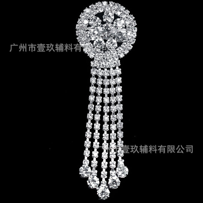 Wholesale DIY bow rhinestone brooch crystal corsage DIY craft accessories pendant