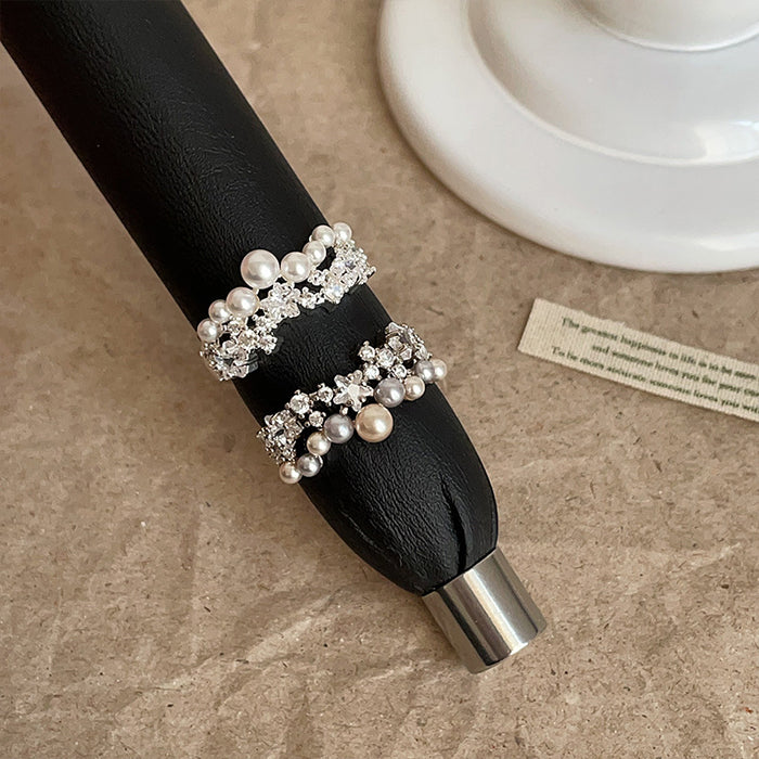 Wholesale Pearl and Zircon Ring