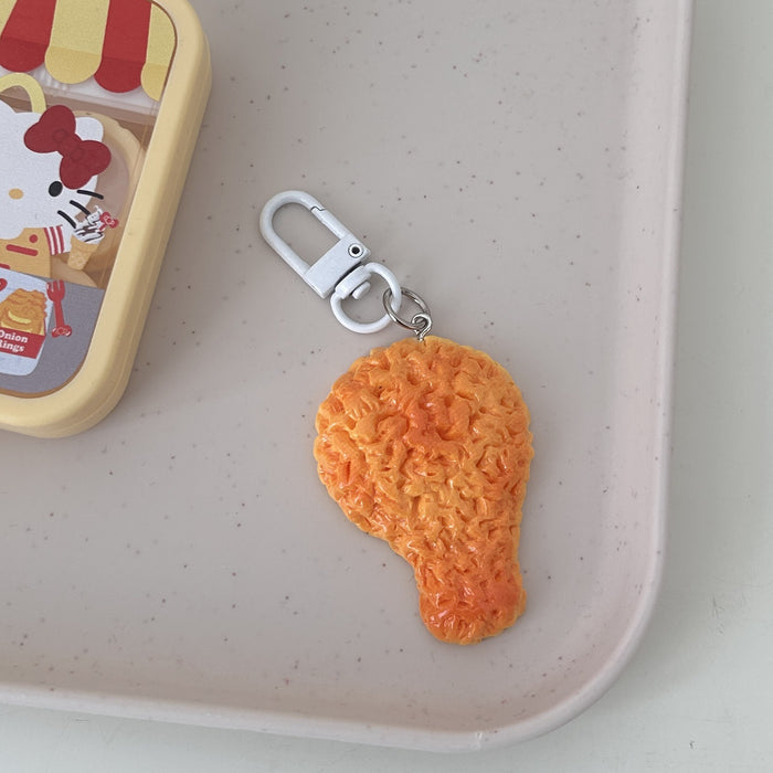 Wholesale M Large Fast Food Keychain Cute Fun Food Play Pendant Hamburger Fries Chicken Legs Chicken Wings Simulation Bag Pendant