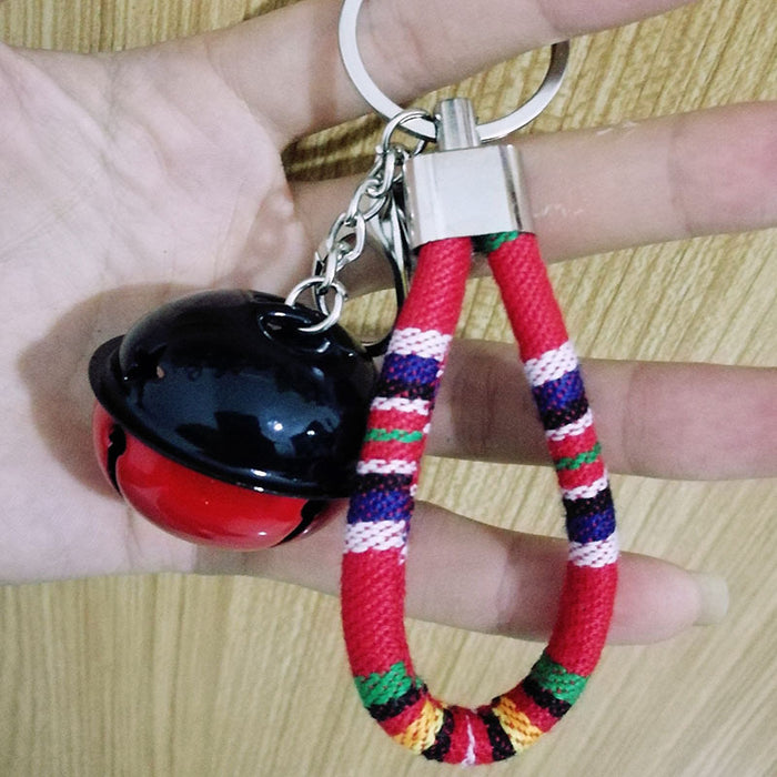 Wholesale 20PCS Two-tone Bells Fabric Keychains