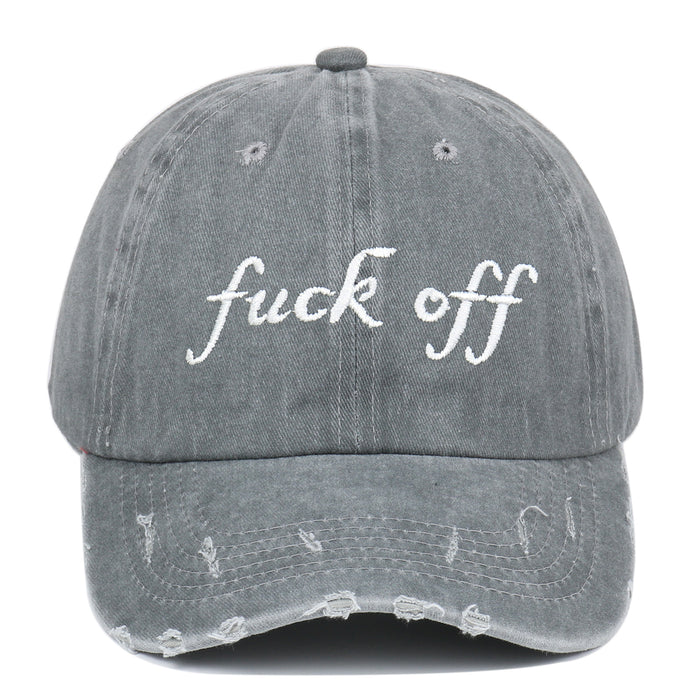 Wholesale Cotton Retro Fuck Off Baseball Cap JDC-FH-ChenSheng005