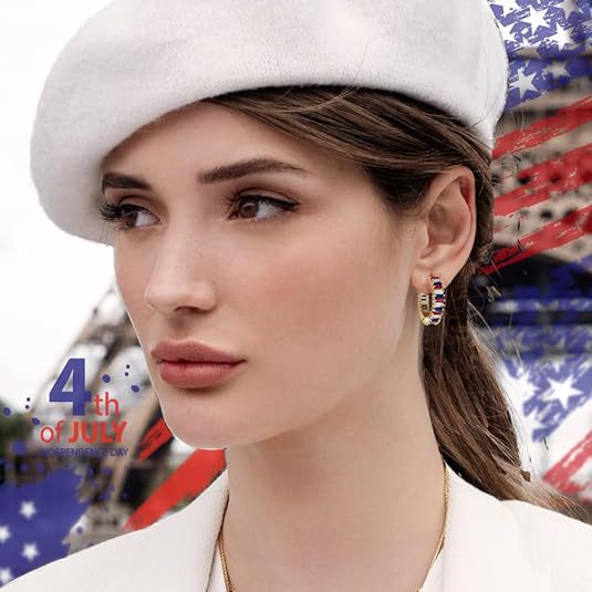 Wholesale Personalized colored zircon ear buckle copper plated genuine gold retro ear ring earrings