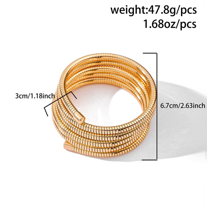 Wholesale New exaggerated multi-layer bracelet, simple alloy snake bone chain bracelet, and hand jewelry for accessories