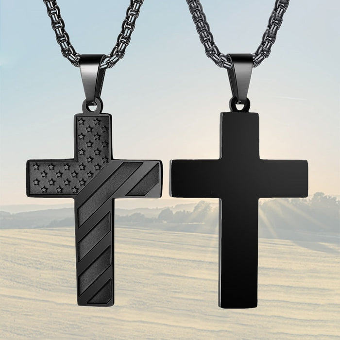 Wholesale Cross necklace stainless steel chain pendant