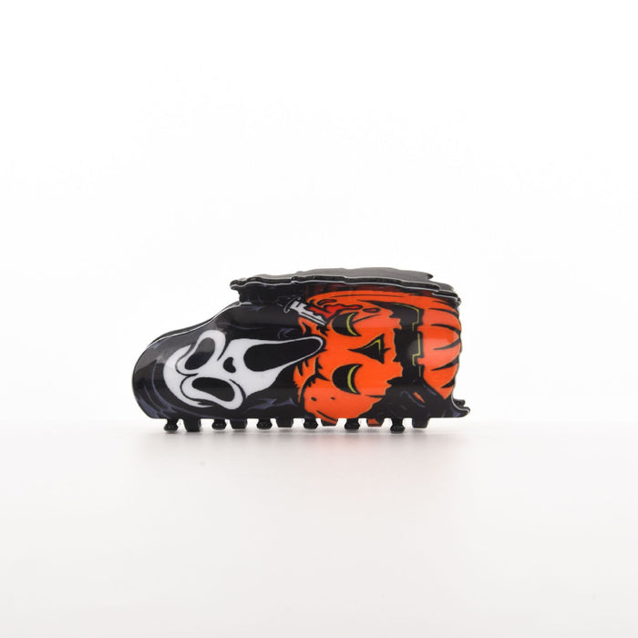 Wholesale Acrylic  Ghost Face Hair Claw Clip Double Sided Orange Back Bun Clip For Women S Everyday Styling