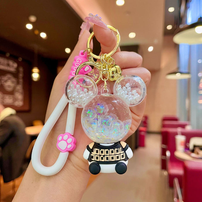 Wholesale Acrylic Oil Quicksand Bottle Cartoon Keychain JDC-KC-JinM004