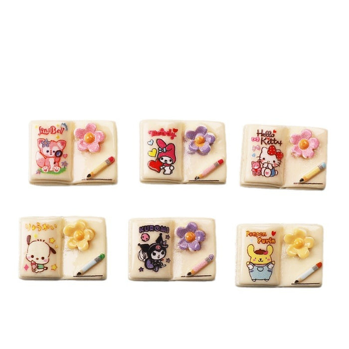 Wholesale Cartoon Book Resin Diy Decorative Patch Accessories JDC-FK-YaoL015