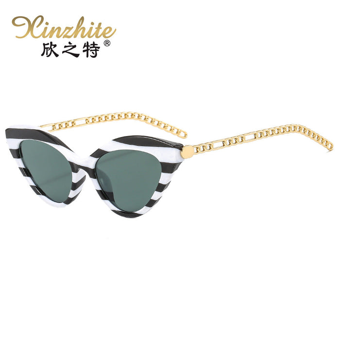 Wholesale Chain Decorated Cat Eye Sunglasses JDC-SG-XZT011