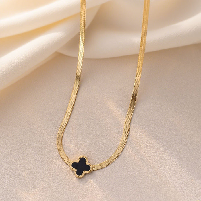 Wholesale 2pcs Simple and stylish  snake chain cross- hop jewelry chain set stainless steel chain necklace