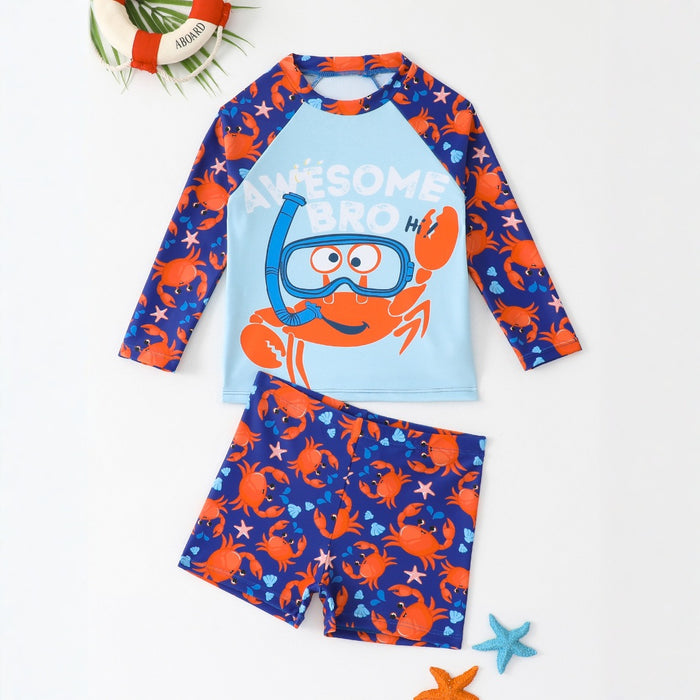 Wholesale Children's swimsuit one-piece long sleeved surfing swimsuit swimsuit