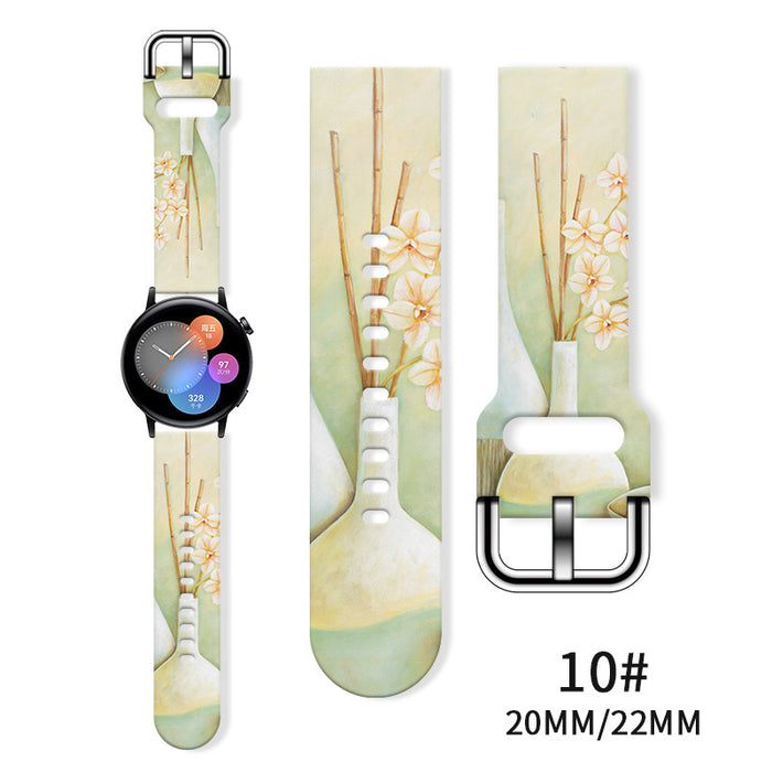 Wholesale Printed  Tpu Watch Strap Wrist Strap JDC-WD-NuoQi085