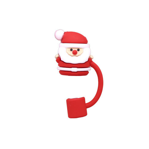 Wholesale 10mm Soft Rubber Christmas Straw Dust Plug Straw Decoration JDC-SCR-QianYu002