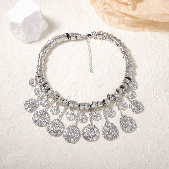 Wholesale Irregular Geometry Tassel Pendant Alloy Women Necklace