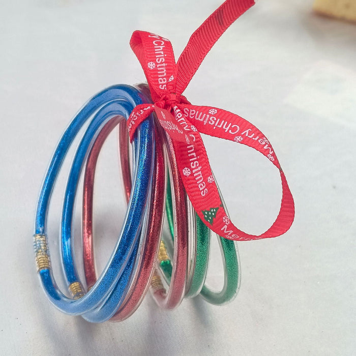 Wholesale Christmas Theme Silicone Gold Powder Bracelet