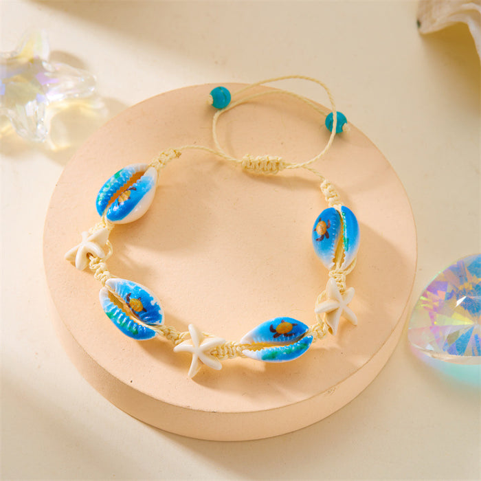 Wholesale Bohemian Sea Star Shell Beaded Bracelet Summer Beach Vacation Jewelry Accessory