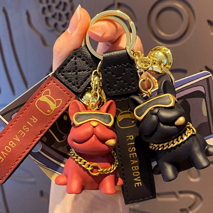 Wholesale Cute Resin Bulldog Keychain