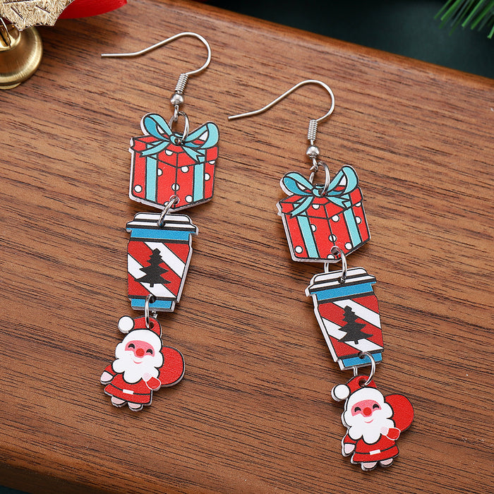 Wholesale Christmas  Christmas Tree Coffee ing Earrings