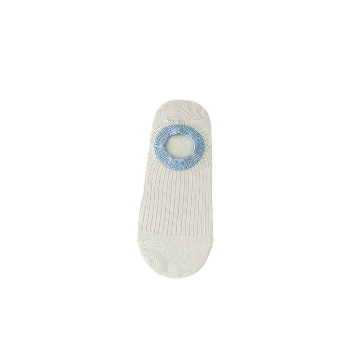 Wholesale Cotton socks, color blocked boat socks, sweat wicking, breathable, anti slip, non shedding, invisible heel