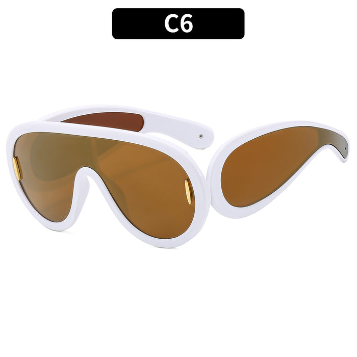 Wholesale Large Frame One Piece Punk PC Sunglasses JDC-SG-XIa078