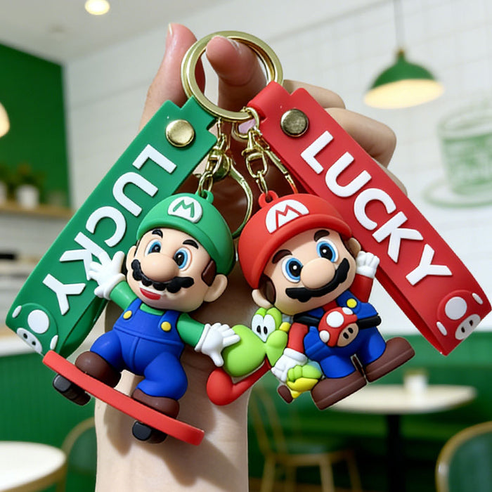 Wholesale Silicone PVC Keychain Skateboard Cartoon Design Bag Charm Gift MOQ≥2