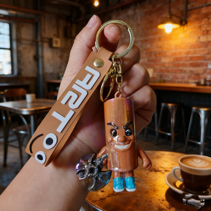 Wholesale Electroplated quirky cartoon character keychains