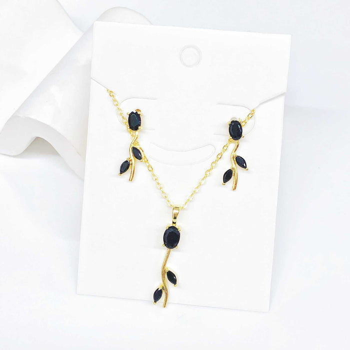 Wholesale Tulip Necklace and Earring Set Clavicle Jewelry