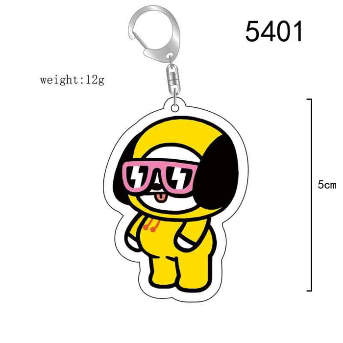 Wholesale Transparent Acrylic Cartoon Kpop Keychain JDC-KC-XinF003