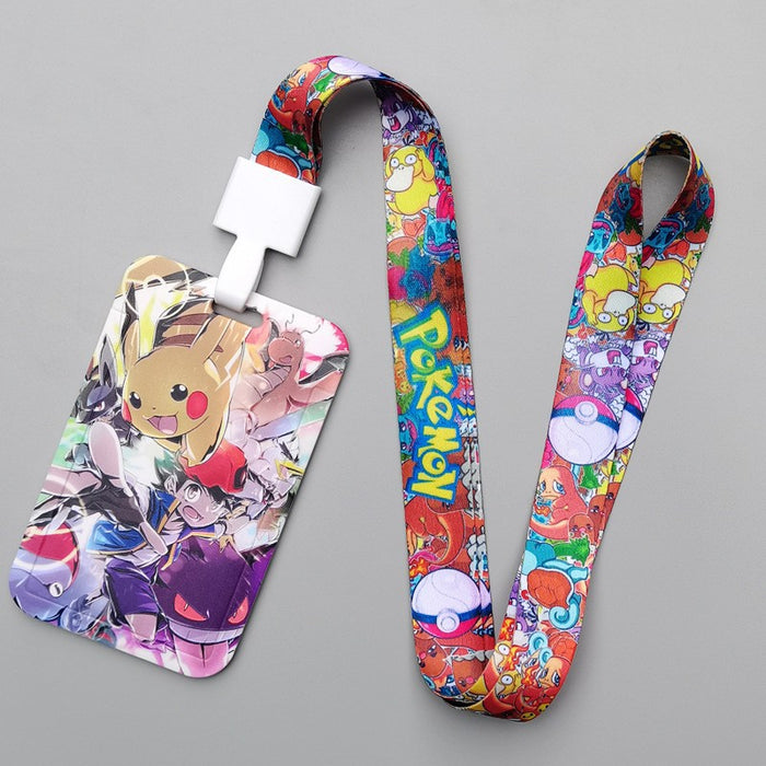 Wholesale Trendy Plastic Cartoon Card Holder With Lanyard Student ID Badge Gift