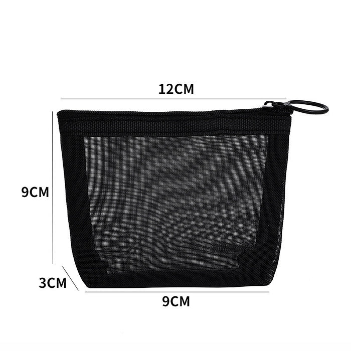 Wholesale Modern Minimalist Mesh Cosmetic Bag Travel Storage Pouch For Makeup Brushes And Daily