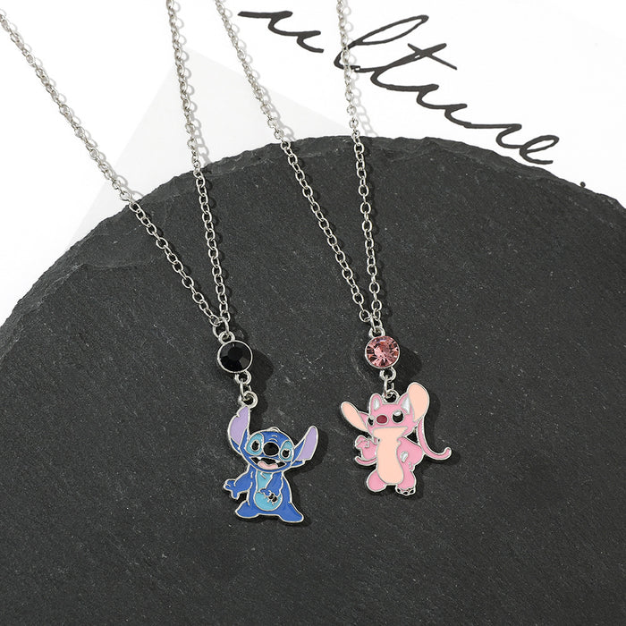 Wholesale Cute cartoon couple pendant necklaces
