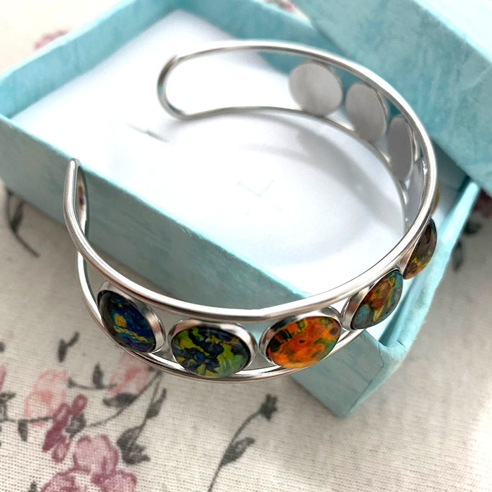 Wholesale Starry Night Cuff Bracelet Sunflower Bracelet Almond Branch Blooming Bracelet Handmade Jewelry
