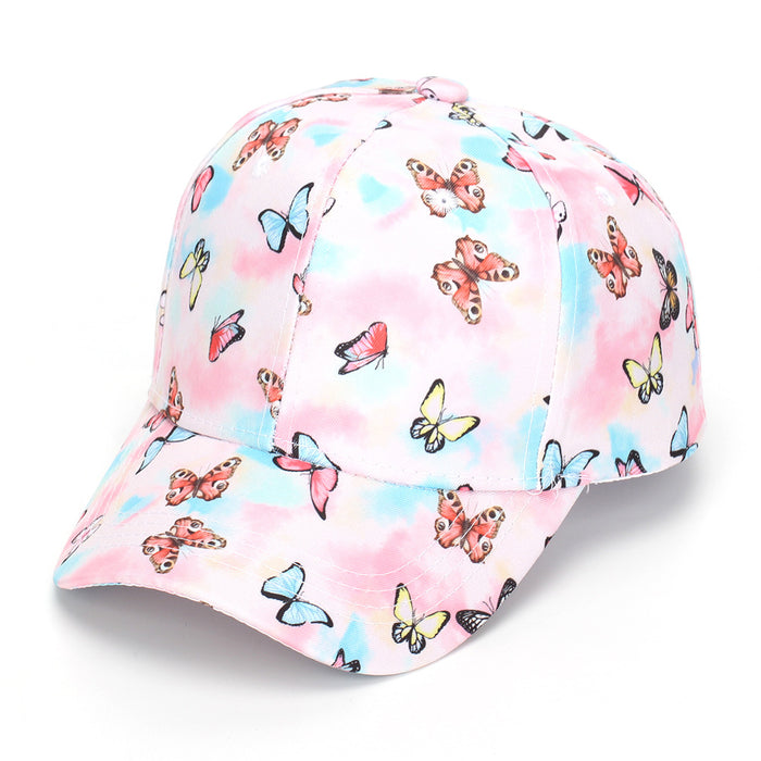Wholesale Children' s colorful tie-dye baseball cap outdoor sun hat