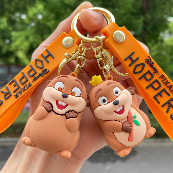 Wholesale Hoppers Cartoon Beaver Small Gift Keychain